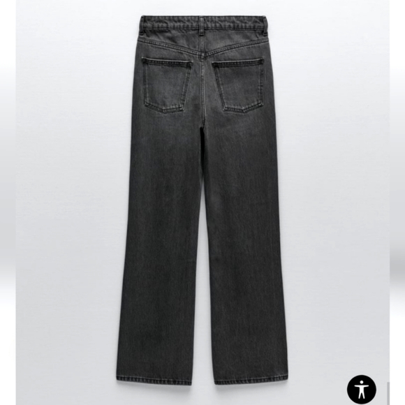 Zara Wide Leg Jeans Gray - Picture 7 of 14